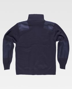 Reißverschlussjacke mit Verstärkungen an Schultern und Ellbogen Navy