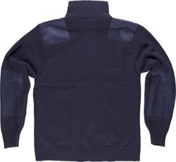 Reißverschlussjacke mit Verstärkungen an Schultern und Ellbogen Navy