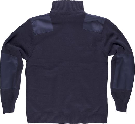 Reißverschlussjacke mit Verstärkungen an Schultern und Ellbogen Navy