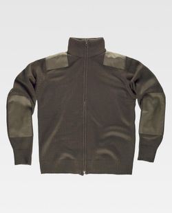 Reißverschlussjacke mit Schulter- und Ellbogenverstärkung Khaki Green
