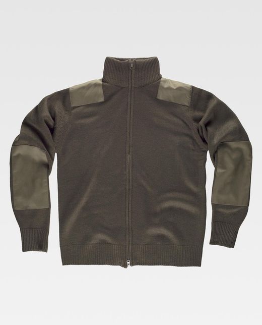Reißverschlussjacke mit Schulter- und Ellbogenverstärkung Khaki Green