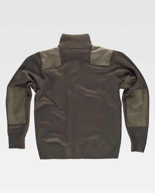 Reißverschlussjacke mit Schulter- und Ellbogenverstärkung Khaki Green