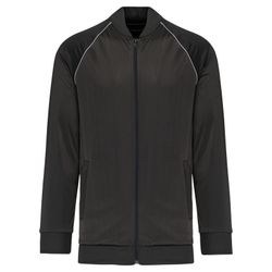 Giacca tuta unisex con zip e colletto rigato