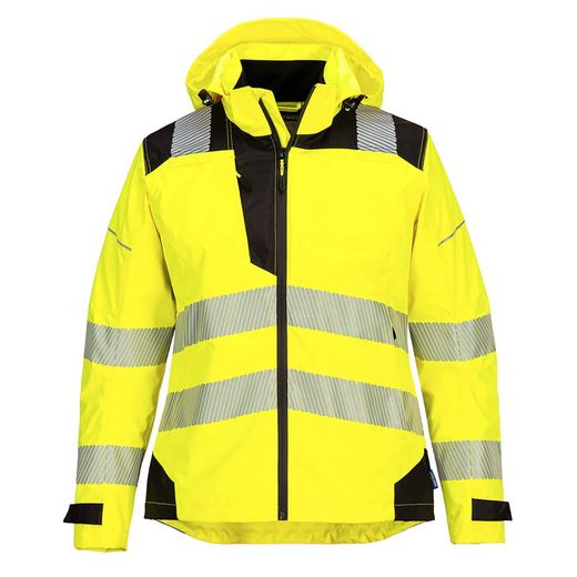 Chaqueta de mujer PW3 de alta visibilidad para lluvia