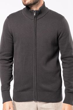 Gestrickte Jacke mit Reißverschluss