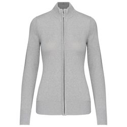 CHAQUETA DE PUNTO CON CREMALLERA MUJER
