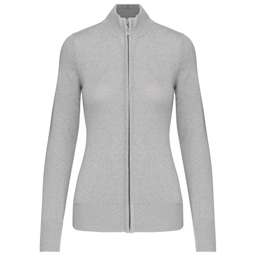 CHAQUETA DE PUNTO CON CREMALLERA MUJER