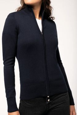 CHAQUETA DE PUNTO CON CREMALLERA MUJER