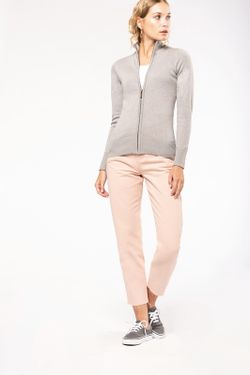 CHAQUETA DE PUNTO CON CREMALLERA MUJER
