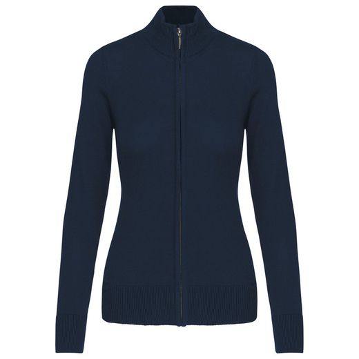 CHAQUETA DE PUNTO CON CREMALLERA MUJER