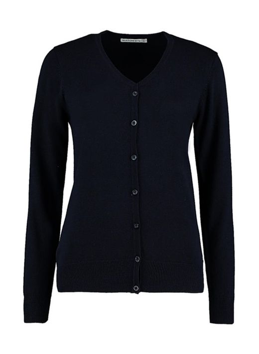 Classic Fit Damen Strickjacke mit V-Ausschnitt