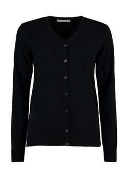 Classic Fit Damen Strickjacke mit V-Ausschnitt