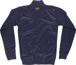 Feinstrickjacke mit Reißverschluss Hoher Ausschnitt Taille und elastische Bündchen Navy