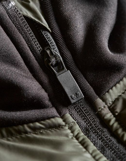 Chaqueta dos materiales Stretch