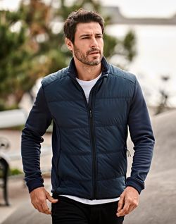 Chaqueta dos materiales Stretch