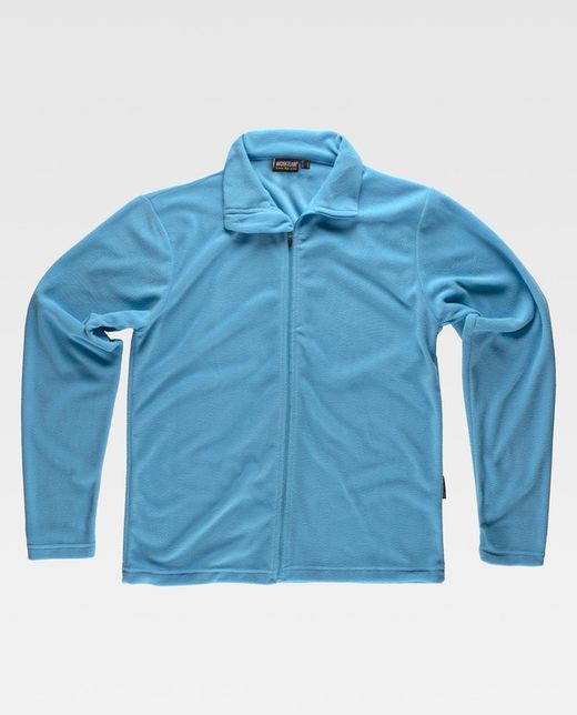 Basic Fleecejacke Reißverschluss 160gr Hellblau