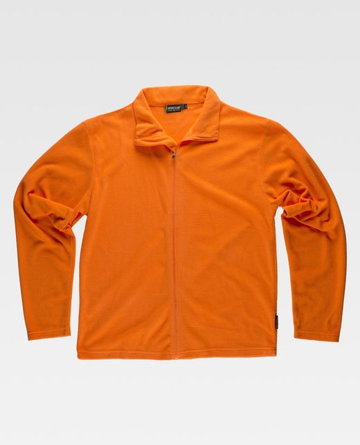 Basic Fleecejacke Reißverschluss 160gr Orange AV