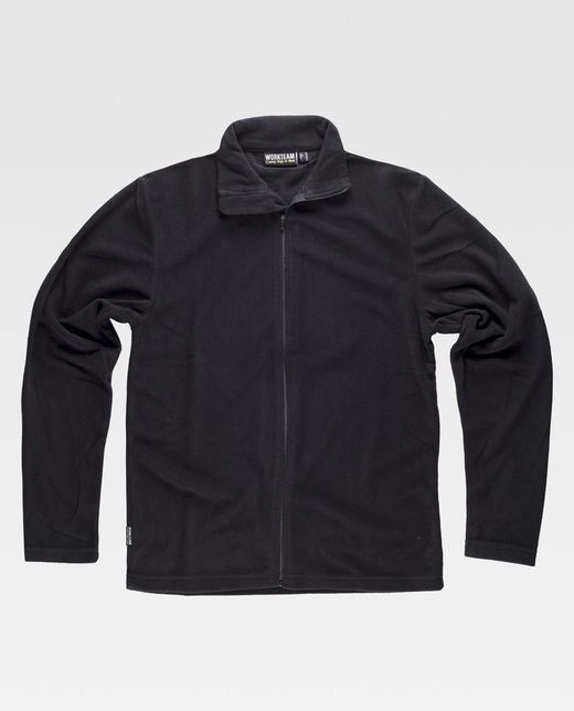 Chaqueta forro polar cierre cremallera 160gr Negro
