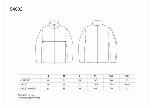 Basic fleece jacket Zip closure 160gr Red