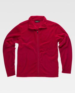 Basic fleece jacket Zip closure 160gr Red