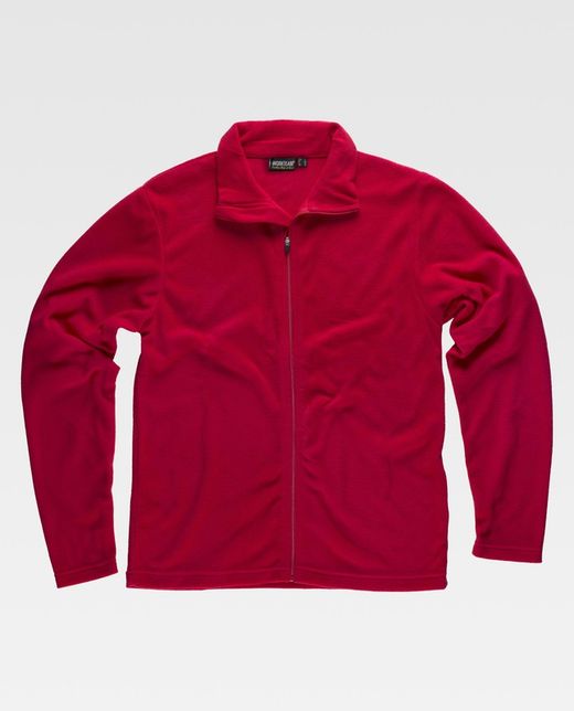 Basic fleece jacket Zip closure 160gr Red