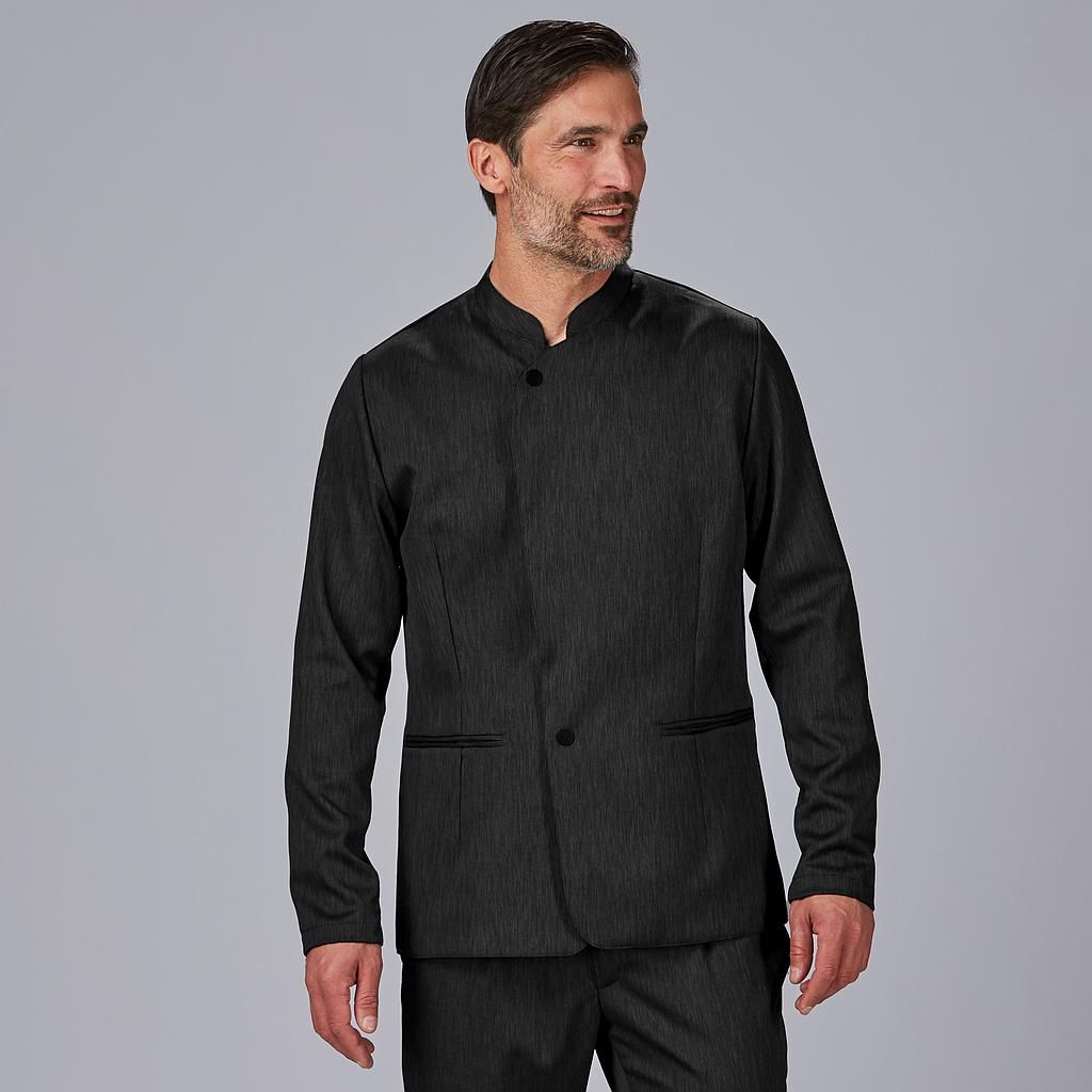 Chaqueta Hombre Cuello Mao Salazar Negro 3XL