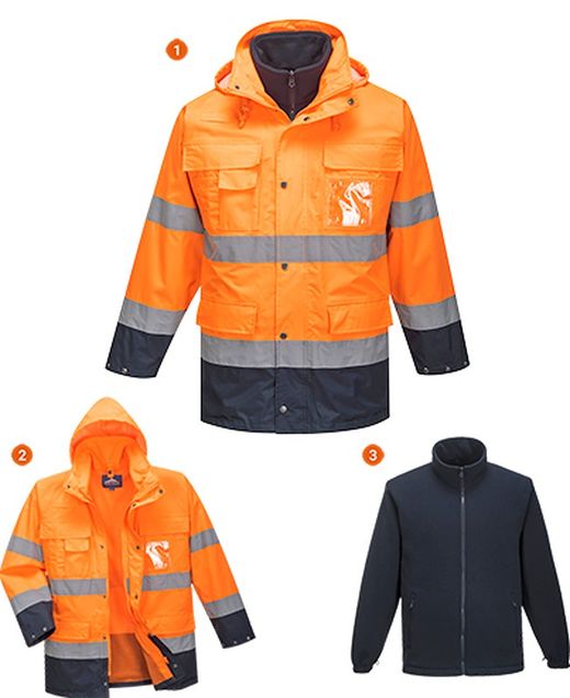 Giacca Lite 3 in 1 Hi-Vis