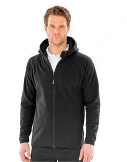 Recycelte Microfleece-Jacke mit Kapuze