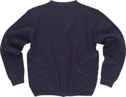 Feinstrickjacke, V-Ausschnitt, zwei Navy Plaston Bags