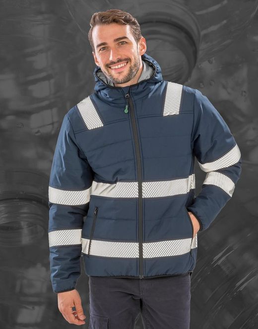 Gepolsterte und recycelte Ripstop-Sicherheitsjacke