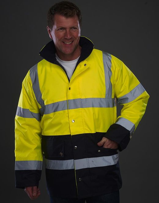 Zweifarbige Fluo-Sicherheitsjacke