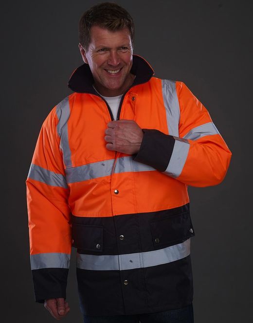 Zweifarbige Fluo-Sicherheitsjacke