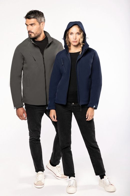SOFTSHELL-JACKE MIT ABNEHMBAREN HOOD MEN