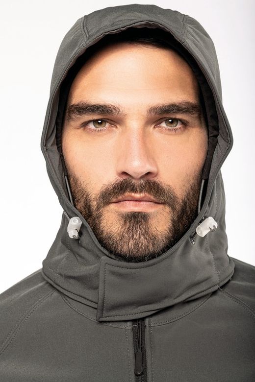 SOFTSHELL-JACKE MIT ABNEHMBAREN HOOD MEN