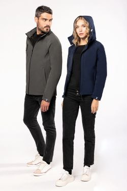 SOFTSHELL-JACKE MIT ABNEHMBAREN HOOD MEN