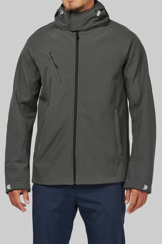 SOFTSHELL-JACKE MIT ABNEHMBAREN HOOD MEN