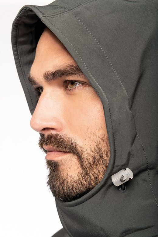 SOFTSHELL-JACKE MIT ABNEHMBAREN HOOD MEN