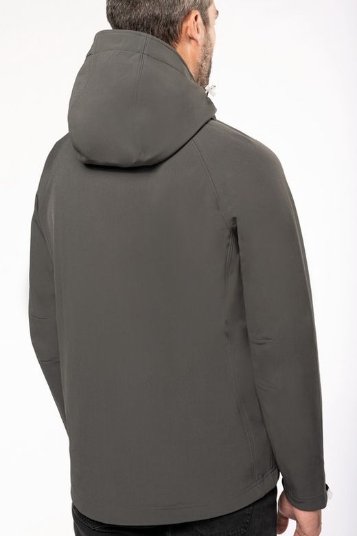 SOFTSHELL-JACKE MIT ABNEHMBAREN HOOD MEN
