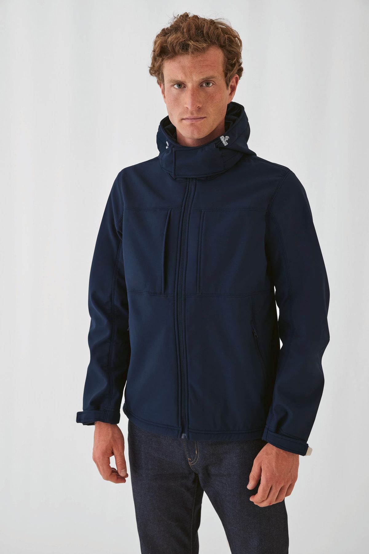 Chaqueta Softshell con capucha hombre Azure-M