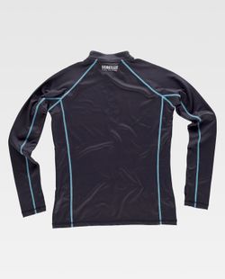 Chaqueta tejido elastico lisa Negro / Turquesa