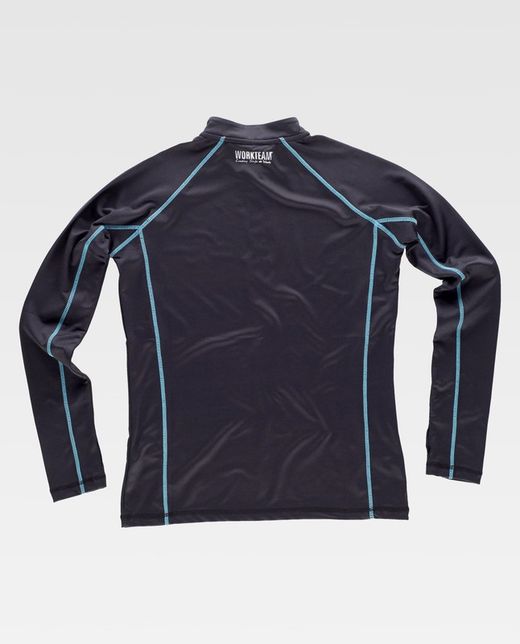 Chaqueta tejido elastico lisa Negro / Turquesa