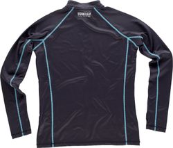 Chaqueta tejido elastico lisa Negro / Turquesa