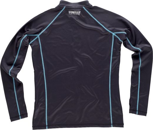 Chaqueta tejido elastico lisa Negro / Turquesa