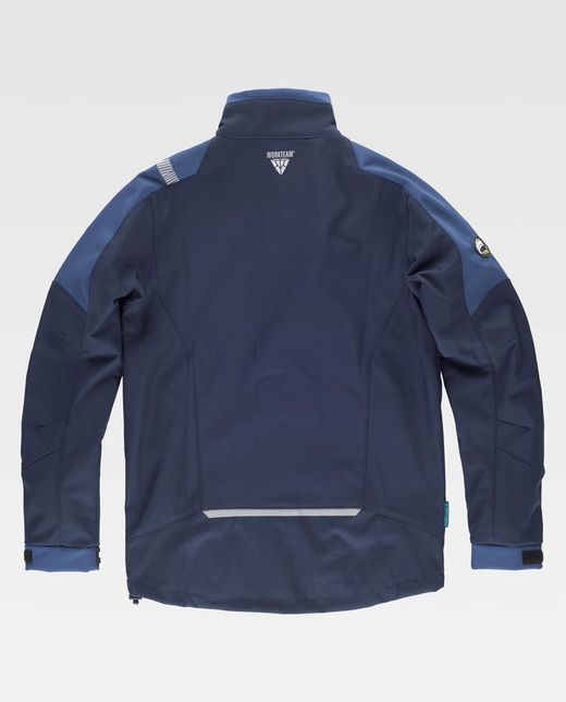Chaqueta Workshell combinada Color Marino+Azafata