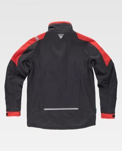 Chaqueta Workshell combinada Color Negro+Rojo
