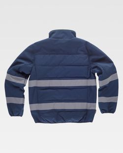 Chaqueta Workshell tejido acolchado Marino / Amarillo