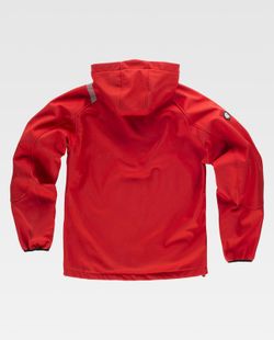 Chaqueta Workshell con detalles reflectantes Rojo / Negro