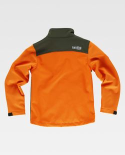 Workshell Jacke für Jungen kombiniert Orange AV Green Hunting
