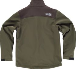 Workshell Jacke für Jungen kombiniert Hunting Green / Brown