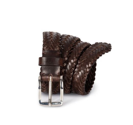 Ceinture en cuir tressé